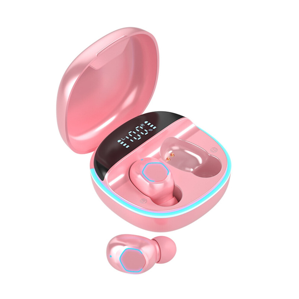 Avtoify Bluetooth 5.2 Earphones With Charging Box Wireless Headphone 9D Stereo Sports Earbuds Headsets With Microphone Pink 9773935822863