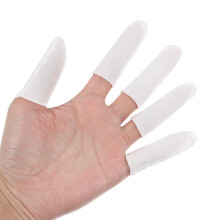 Protège-doigts 200 pièces, manchons de protection en coton pour guitare, résistants aux coupures, pour le travail des enfants, taille M, blanc