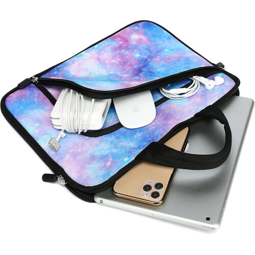 Bolsa para laptop de 14, 15, 15,4 e 15,6 polegadas com alça, capa protetora para computador, estojo para notebook, capa de neoprene macia para 2