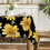 Toalha de mesa pequena com estampa de girassol para o verão, preta, 60x104 polegadas. 4