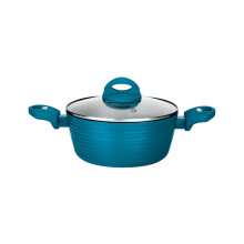 NutriChef non-stick aluminiumsgryte med lokk – non-stick, grønn (NCCW12GR)