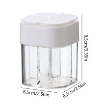 Bottiglia per condimenti 4 in 1 in plastica, serbatoio per salse, combinazione di chiusura ermetica e a prova di umidità.