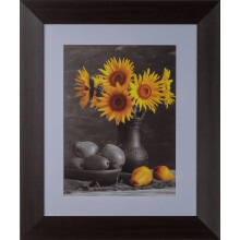 Cornice portafoto moderna in polistirolo da 2-1/2" di WholesaleArtsFrames-com 12x16 Serie 744 - Nera - Prodotta negli Stati Uniti