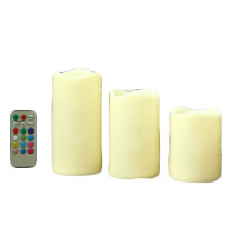 Vela eletrônica LED segura, sem chama, com 12 cores, controle remoto e efeito oscilante. Decoração de mesa.