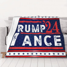 102 cm x 76 cm Trump-Vance2024 Mykt teppe, lett og koselig, luftig og varmt teppe til sovesofa, kompatibelt med Trump2024