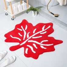 Quinlirra Badematte, Høstlønnebladdesign, Ultramykt, Sklisikkert, Absorberende Mikrofiberteppe, Maskinvaskbar for Entré, Kjøkken,