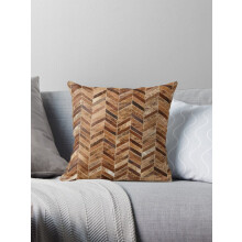 Un NUOVO tappeto patchwork a chevron in pelle di mucca marrone chiaro, fodere per cuscini decorativi, fodere per cuscini, fodere per cuscini, fodere