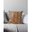 Tapete/Capa de Almofada Decorativa em Patchwork Chevron em Couro Bovino Marrom Claro, 50x50cm (20x20 polegadas) 1