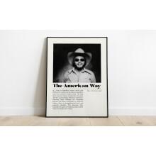 Affiche « The American Way » de Hank Williams Jr | Affiche musicale minimaliste | Impression d'art rétro vintage | Affiche | Décoration murale |