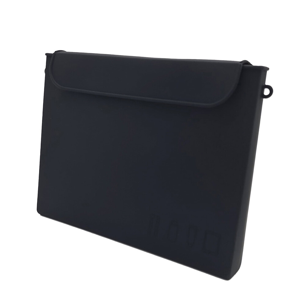 Hesroicy Waterproof Cosmetic Bag - High Capacity Dustproof Makeup Brush Organizer with Phone Mirror & Magnetic Closure