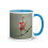 Colhereiro-rosado! - Caneca com interior colorido (azul) 1