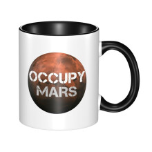 Ceramiczny kubek do kawy Occupy Mars Starman Spacex o pojemności 11 uncji z uchwytem do biura i domu