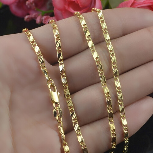 Colar de corrente longa de 2 mm para homens e mulheres, com 16 a 30 polegadas, sem pingente. 2
