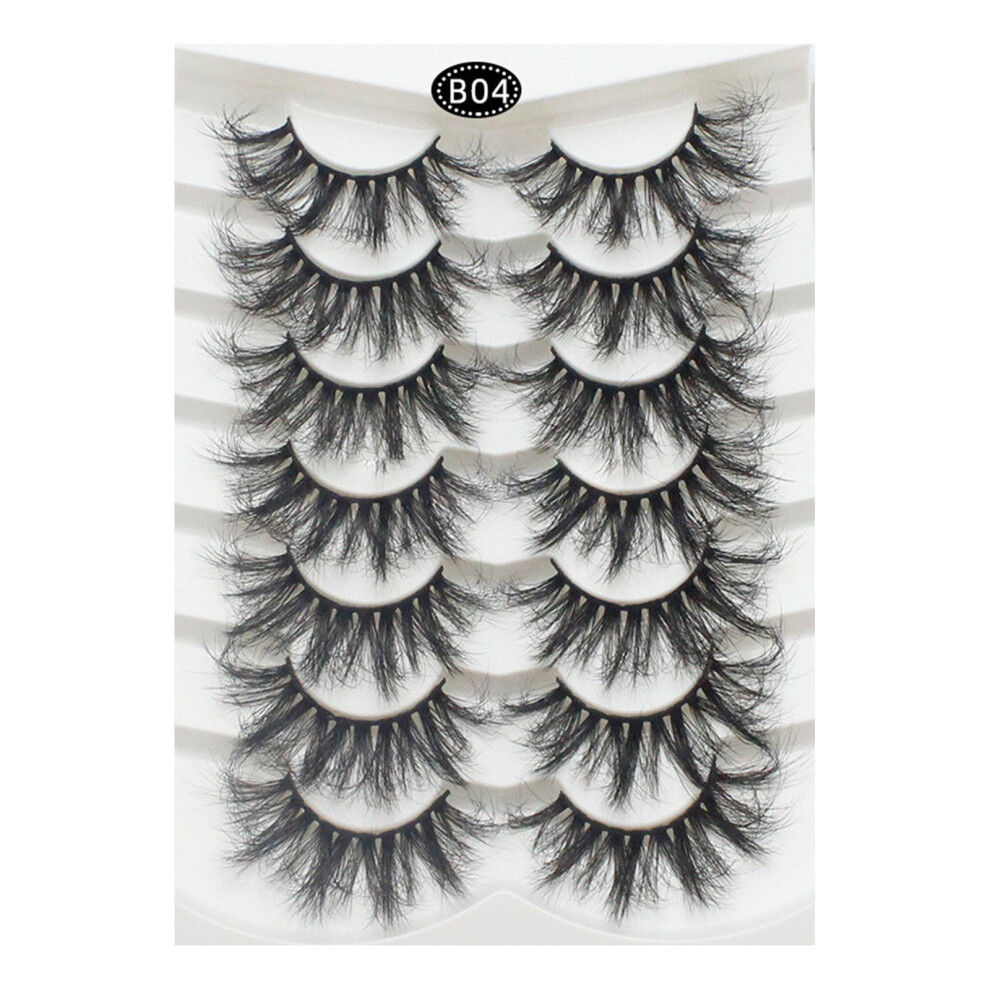 False Eyelashes Lashes 5 Pairs Soft Faux Mink Lashes 3D 6D Volume Fluffy Frihappy Eyelashes Packs