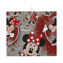 Tapete de secagem de louça Mickey Mouse para bancada de cozinha, tapete de microfibra para louça, almofada de drenagem de absorção rápida