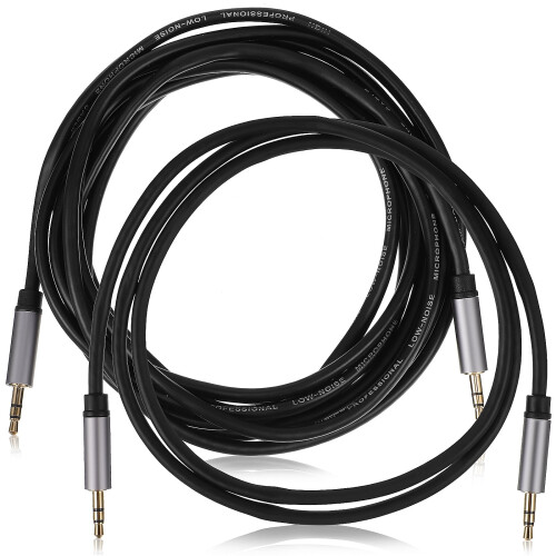 Καλώδια ακουστικών Mizh2pcs Καλώδια ήχου 3,5 mm Καλώδια βοηθητικού ήχου στερεοφωνικών