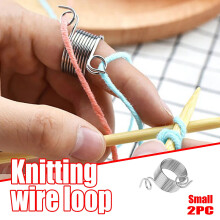 WinysinRing Type Knitting Tools Yarn Spring Guides Wear Thimble Finger Thimble 2PC