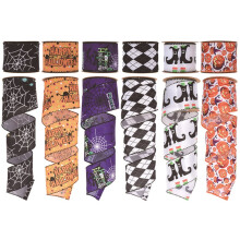 Halloween szalag Drótozott Halloween szalag kézműveskedéshez Halloween pókháló denevér tök szalag Halloween szalag koszorúkhoz kellékek, 6