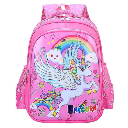 Kinder Mädchen Einhorn Rucksack Kindergarten Schüler Schulrucksack Rot