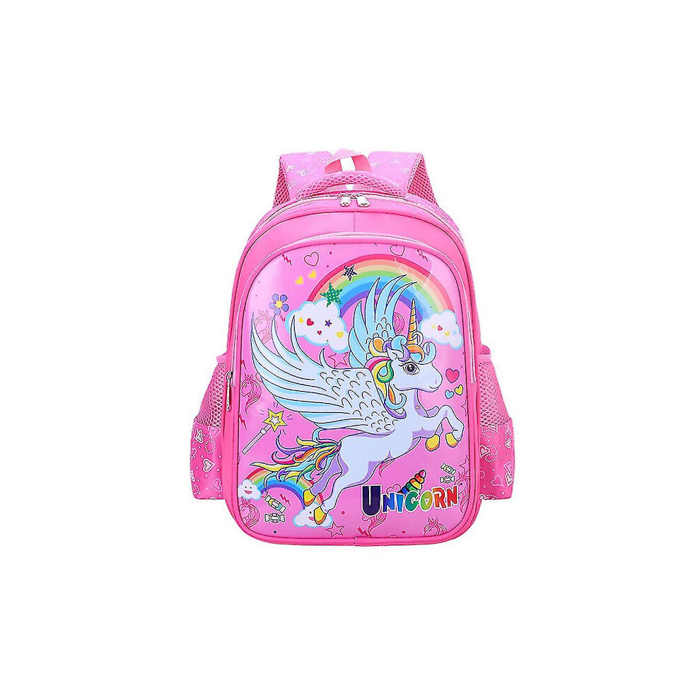 Children Girl Unicorn Backpack Kindergarten Student School Bag Backpack Red