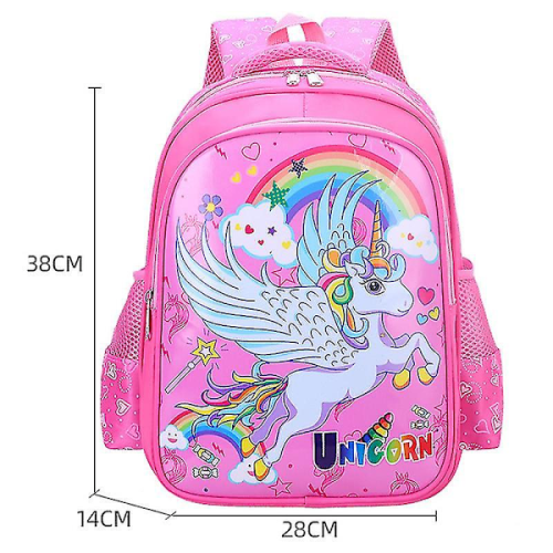 Kinder Mädchen Einhorn Rucksack Kindergarten Schüler Schulrucksack Rot 1