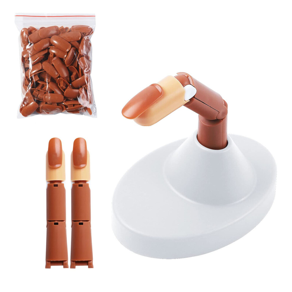 White Nail Practice Hand With Flexible Joint Movement And Detachable Nail Tips For Manicure Training