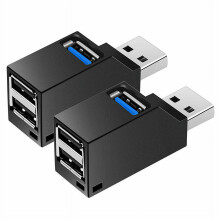 4er-Pack Mini-USB-3.0-Hochgeschwindigkeits-Hubs mit 3 Ports für PC, Notebook, USB-Stick, Mobiltelefon und Kartenleser