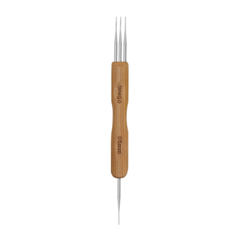 Βελονάκι Dreadlock για μαλλιά (0.5mm; 0.75mm) Βελονάκι με λαβή από μπαμπού, ατσάλινο