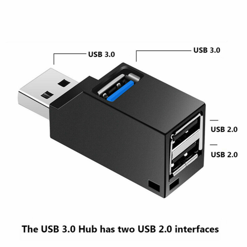 4 τεμάχια 3-θυρο USB Hub Mini USB3.0 Υψηλής ταχύτητας Hub Διανομέας Κουτιού για Φορητό 2