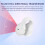 Auricolari wireless Avtoify, cuffie Bluetooth con display LED e microfono integrato, ideali per allenamento, giochi e corsa, colore bianco. 5
