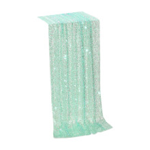 Chemin de table à paillettes 33 x 180 cm (13 x 70,86 po) en tissu pailleté pour décorations de mariage, d'anniversaire et cadeaux pour la maison -