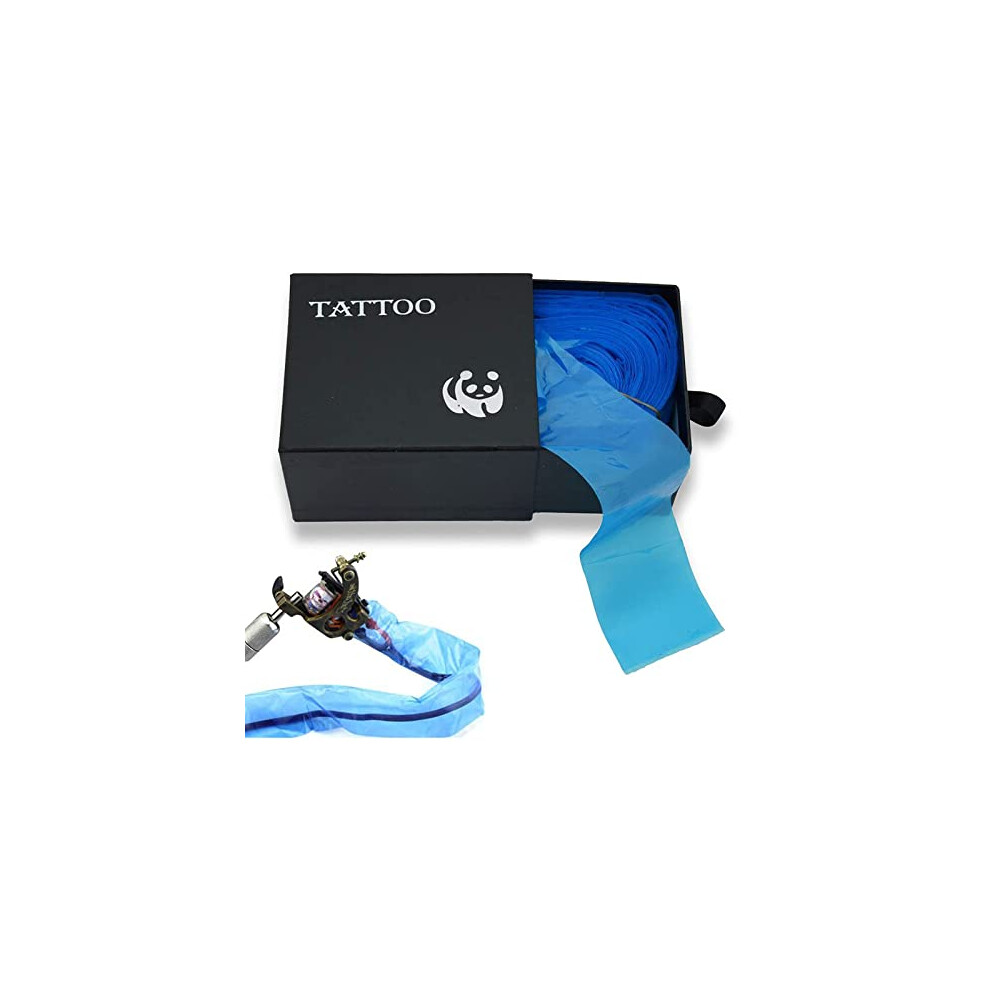Blue Tattoo Clip Cord Covers 100Pcs Disposable Sleeves Plastic Extra Long Hygienic Protection Bags