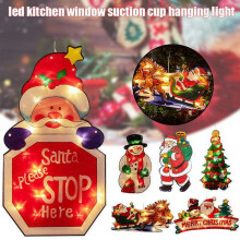 HESHENG Weihnachtsdekoration, LED-Lichterketten mit Saugnapf für Fenster und Schlafzimmer – für eine warme und fröhliche Weihnachtsdekoration.