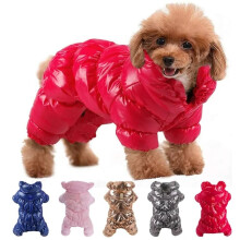 ZDWQFA Hundemantel, wasserdichte und winddichte Winterjacke für Hunde, Fleece-Puffer-Schneeanzug, Hundeweste für kaltes Wetter, kompatibel mit