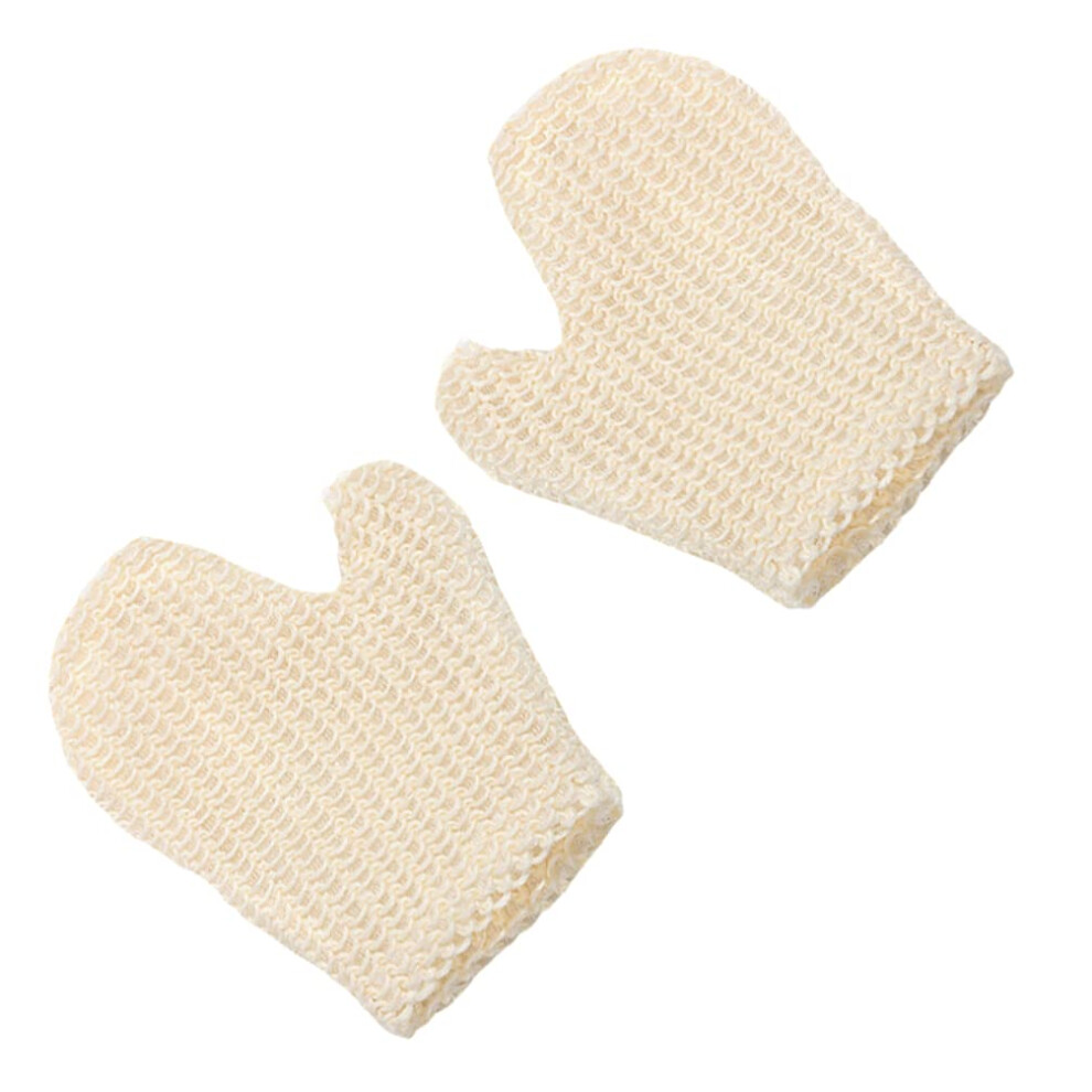 Exfoliating Shower Mitts Natural Sisal Bath Gloves for Deep Skin Cleansing and Dead Skin Removal
