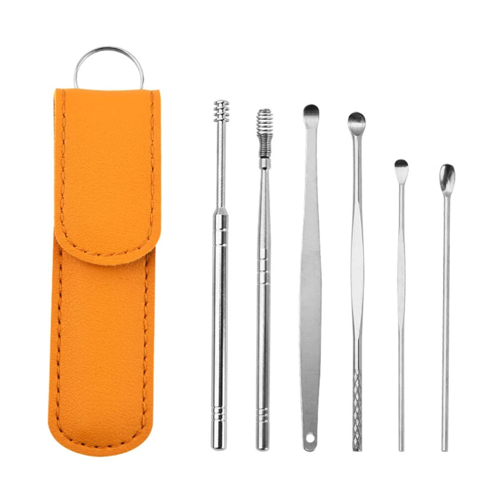 Ear Wax Removal Tool Set Stainless Steel 6Piece Ear Cleaning Kit with Case for Adults