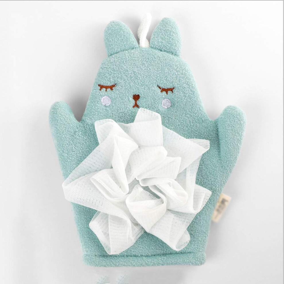 Exfoliating Bath Gloves DoubleSided Soft Fiber Back Scrubber with QuickDry Hangable Design