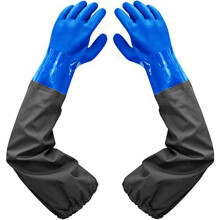 Long Rubber Gloves, Long Waterproof Gloves and Heavy Duty Waterproof Gloves for Harmful and Acid Work