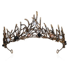 Gothic Crown with Dramatic Branch Halo Tiara for Witch Costume and Evil Ice Queen Headpiece