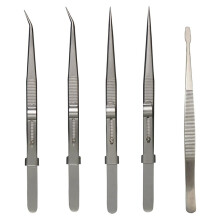 5Pcs Precision Tweezers Set - Anti Static Stainless Steel for Electronics, Jewelry Making and Laboratory Work