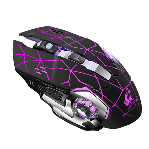 Oggfader Rechargeable X8 Wireless Silent LED Backlit USB Optical Ergonomic Gaming Mouse Black 1
