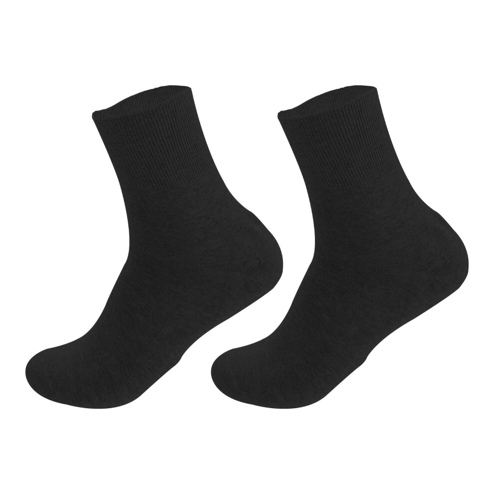 Black Moisturizing Cotton Socks For Dry Cracked Feet, Spa Pedicure Overnight Foot Care, 2 Pairs