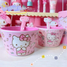 Hello Kitty Hello Kitty cute melamine tableware rice bowl creative cartoon children‘s bowl anti-fall bowl