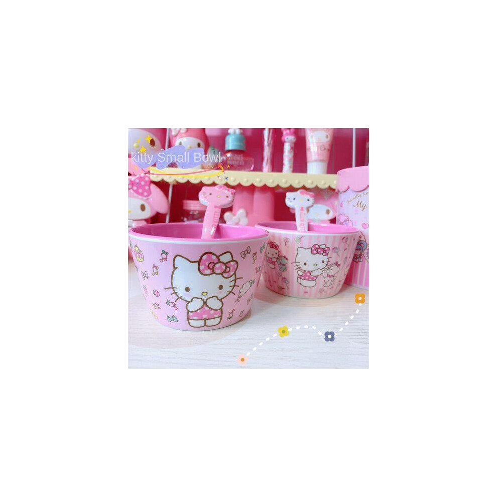 Hello Kitty Hello Kitty cute melamine tableware rice bowl creative cartoon children‘s bowl anti-fall bowl