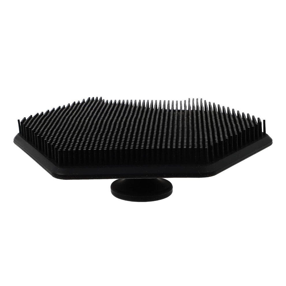 Silicone Bath Brush with Gentle Bristles Ergonomic Handle QuickDry Exfoliating Body Scrubber