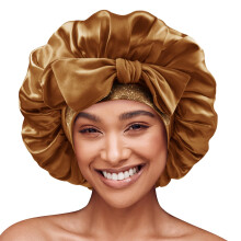 Satin Sleep Bonnet with Adjustable Tie Band, Extra Large for Braids, Curly or Long Hair Protection