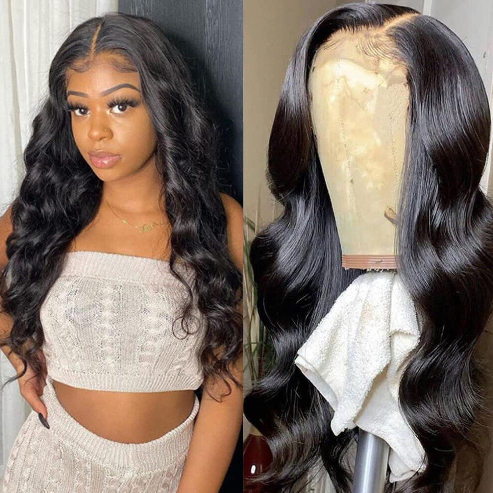20 Inch Body Wave Human Hair Wig 180 Density 5x5 HD Lace Closure Pre Plucked Brazilian Glueless