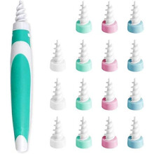 Ear Wax Removal Tool with Soft Silicone Spiral Cleaner and 16 Replacement Tips for Adults and Kids