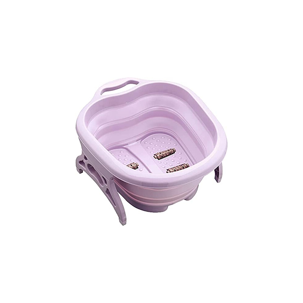 Folding Foot Soak Tub with HeatRetaining Lid and Portable Massage Basin for Pedicure Spa