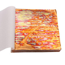 Gold Leaf Sheets for Crafts with Vibrant Metallic Finish, Colored Foil for Gilding Projects Type B